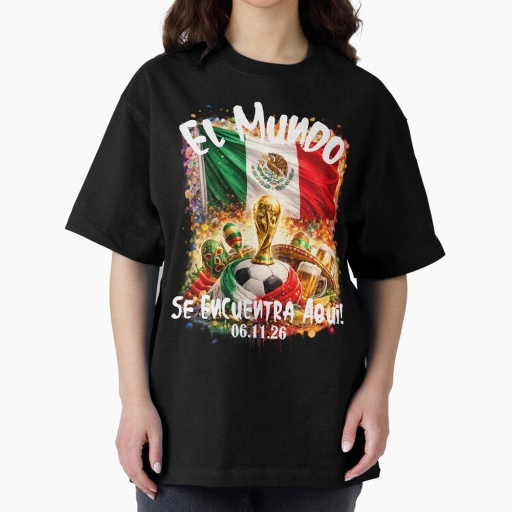 World Cup 2026 Oversized T-Shirt Bring Trophy Dreams to FIFA World Cup 2026 Group Stage Spirit, Centered on Brazil, Portugal and Argentina, Haaland, Vintage Soccer Flavor, Modern Football Stars, National Flags and Final Night Emotion; Created for