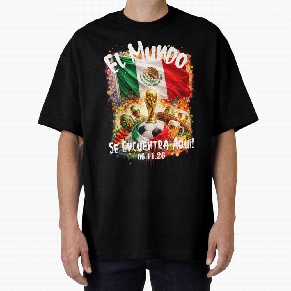 World Cup 2026 Oversized T-Shirt Bring Trophy Dreams to FIFA World Cup 2026 Group Stage Spirit, Centered on Brazil, Portugal and Argentina, Haaland, Vintage Soccer Flavor, Modern Football Stars, National Flags and Final Night Emotion; Created for