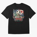 Road to 2026 USA Mexico Canada Soccer Design Oversized T-Shirt Support Your Favorite Stars during FIFA World Cup 2026 Spirit, Highlighting Argentina and Brazil, Cristiano Ronaldo, Supporter Pride, Iconic Celebrations, Legendary Names and Global