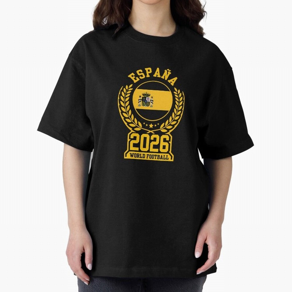 Spain World Football 2026 T-Shirt_87604013 Oversized T-Shirt Bring the FIFA World Cup 2026 Group Stage Journey through Mbappe Highlights, Spain Pride, Football Festival Excitement, Trophy Ambitions, Country Rivalries and Star Player Buzz; Created