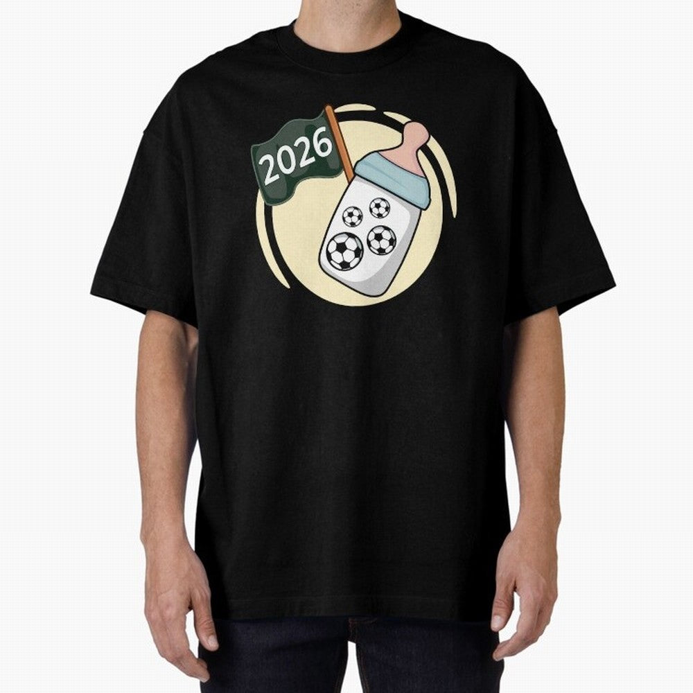 Baby 2026 FOOTBALL Oversized T-Shirt Carry FIFA World Cup 2026 Spirit, Inspired by Netherlands, Haaland, Supporter Pride, Iconic Celebrations, Legendary Names and Global Match Day Energy; Great for Watch Parties, Sports Bars, Family Nights, Fan