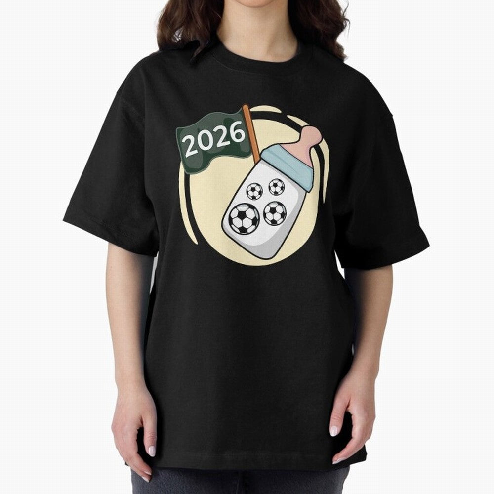Baby 2026 FOOTBALL Oversized T-Shirt Carry FIFA World Cup 2026 Spirit, Inspired by Netherlands, Haaland, Supporter Pride, Iconic Celebrations, Legendary Names and Global Match Day Energy; Great for Watch Parties, Sports Bars, Family Nights, Fan
