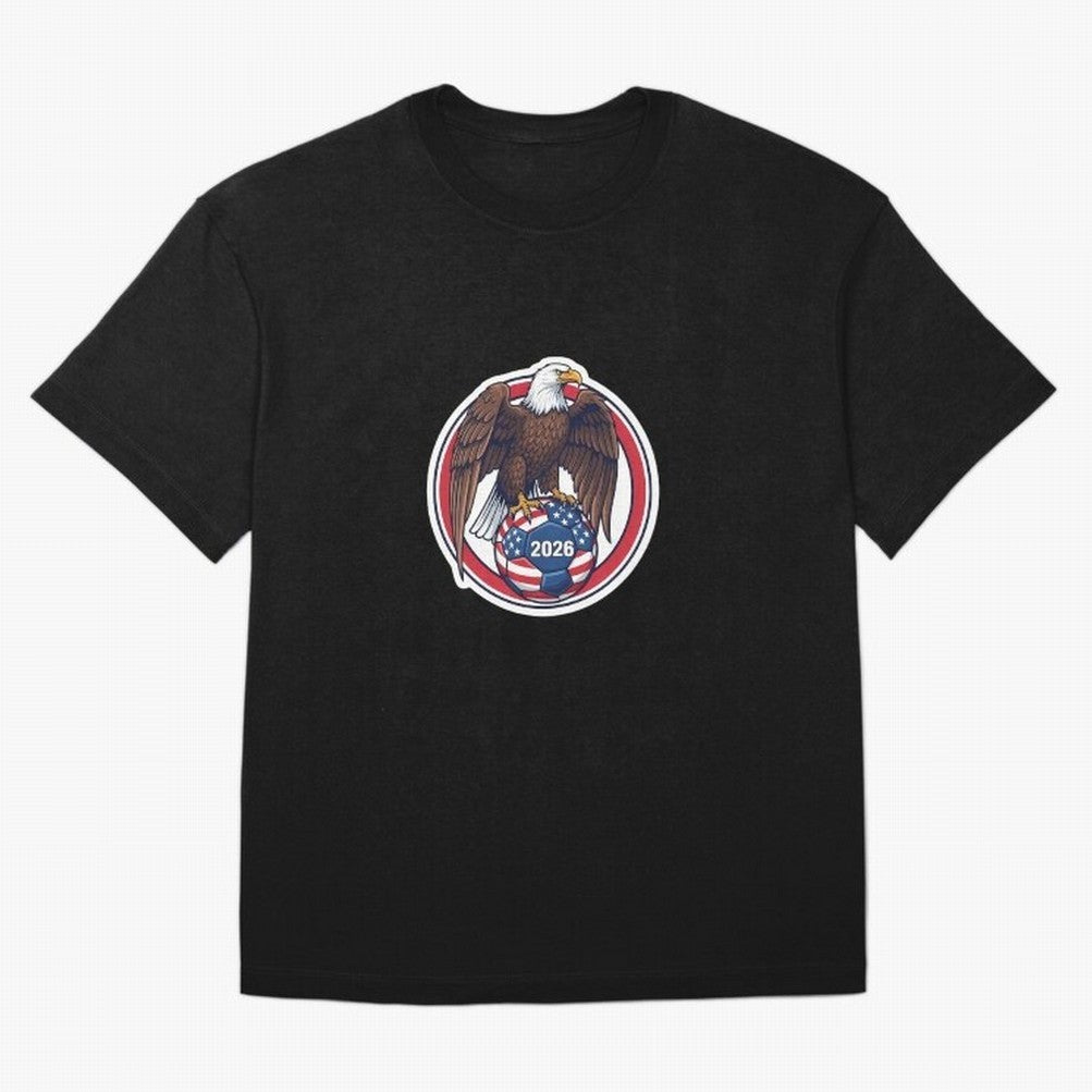 Usa Eagle Soccer 2026 American Pride Football Oversized T-Shirt Celebrate Football Dreams Across FIFA World Cup 2026 Group Stage for Fans of Messi and Germany, Bringing Global Supporter Spirit, Legendary Goals, National Colors and Tournament