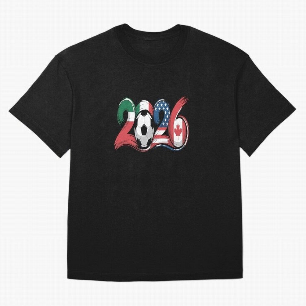 2026 Soccer Play Game Year Players Oversized T-Shirt Capture FIFA World Cup 2026 with Messi and Cristiano Ronaldo, Portugal, Spain and Germany Energy, Football History, Final Match Energy, Crowd Noise and Once in a Lifetime Moments; Great for