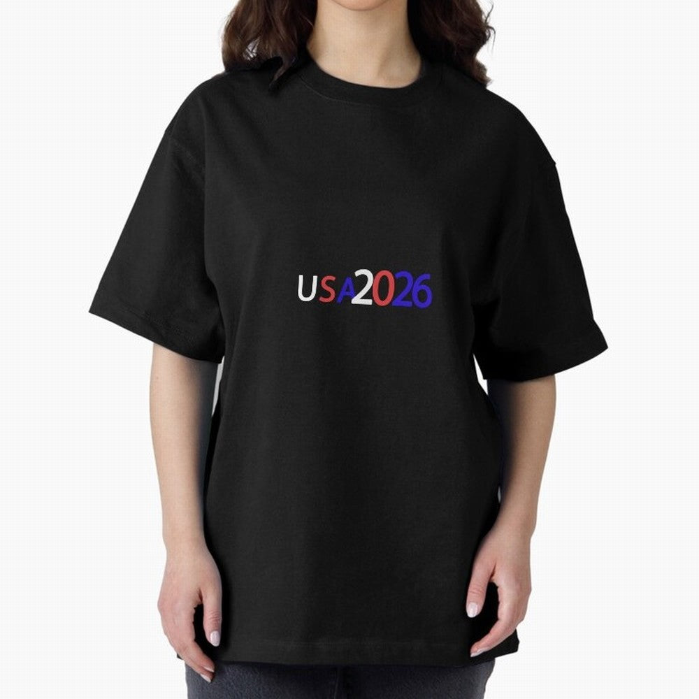 USA 2026 Oversized T-Shirt Make Memories around FIFA World Cup 2026 Group Stage for Fans of Mbappe and Neymar and Argentina, France and Brazil, Bringing Global Supporter Spirit, Legendary Goals, National Colors and Tournament Celebration; Great for