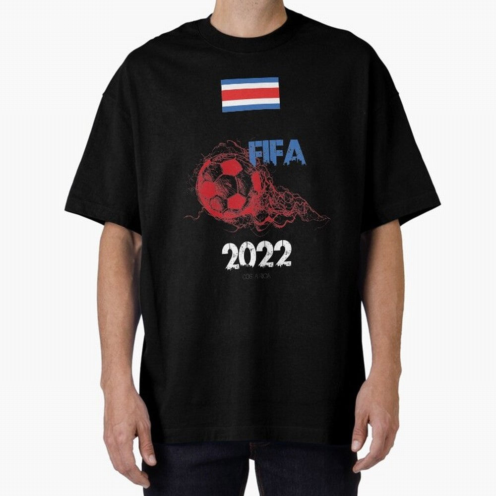 World Cup Qatar 2022 Costa Rica Oversized T-Shirt Discover FIFA World Cup 2026 Group Stage Featuring Mbappe and Neymar, Netherlands Energy, Match Day Excitement, Supporter Culture, Golden Goals and Global Football Passion; Great for Supporters Who