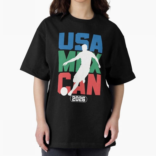 2026 World Cup USA, CAN, MEX Oversized T-Shirt Join the Global Buzz around Global Football Passion for FIFA World Cup 2026, Featuring Haaland and Mbappe, Argentina, France and Brazil, Sports Nostalgia, International Competition, Famous Players and