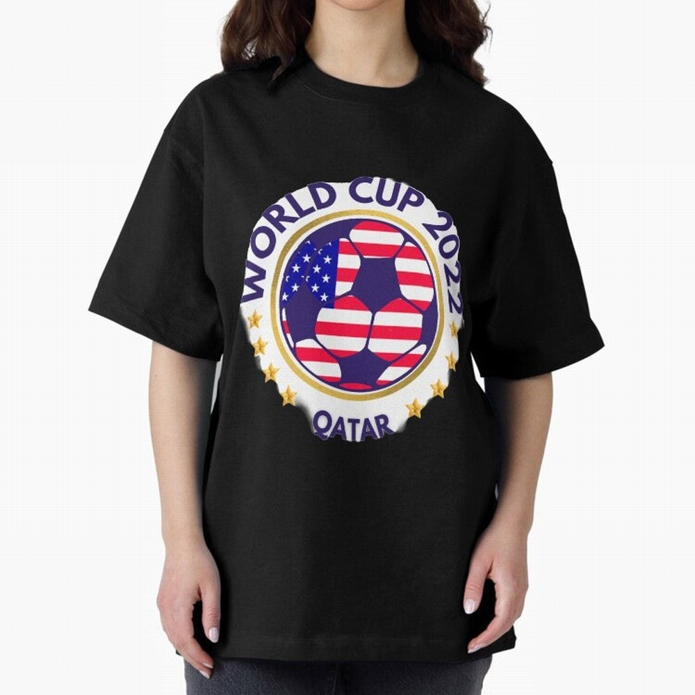 Usa World Cup Oversized T-Shirt Support Iconic Players in Match Day Hype around FIFA World Cup 2026, Neymar, Argentina, Worldwide Fan Energy, Dramatic Goals, Stadium Lights and Championship Celebrations; Ideal for Passionate Fans Who Love Underdog