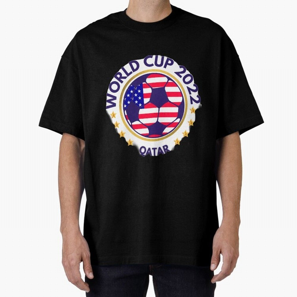 Usa World Cup Oversized T-Shirt Support Iconic Players in Match Day Hype around FIFA World Cup 2026, Neymar, Argentina, Worldwide Fan Energy, Dramatic Goals, Stadium Lights and Championship Celebrations; Ideal for Passionate Fans Who Love Underdog