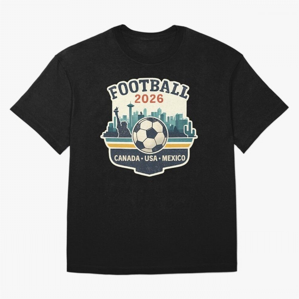 Football 2026 One World One Goal Oversized T-Shirt Fuel Your Fan Pride for FIFA World Cup 2026 USA Canada Mexico Made for Messi, Neymar and Mbappe, Germany Energy, Game Day Rituals, Football Legends, Country Pride and the Road to the Final; Perfect