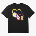 Football 2026 Hearts Colombia Sports Design Oversized T-Shirt Show Fan Pride Across Match Day Hype around FIFA World Cup 2026 USA Canada Mexico, Haaland, Portugal, Spain and Germany, Championship Spirit, Famous Goals, Roaring Crowds and
