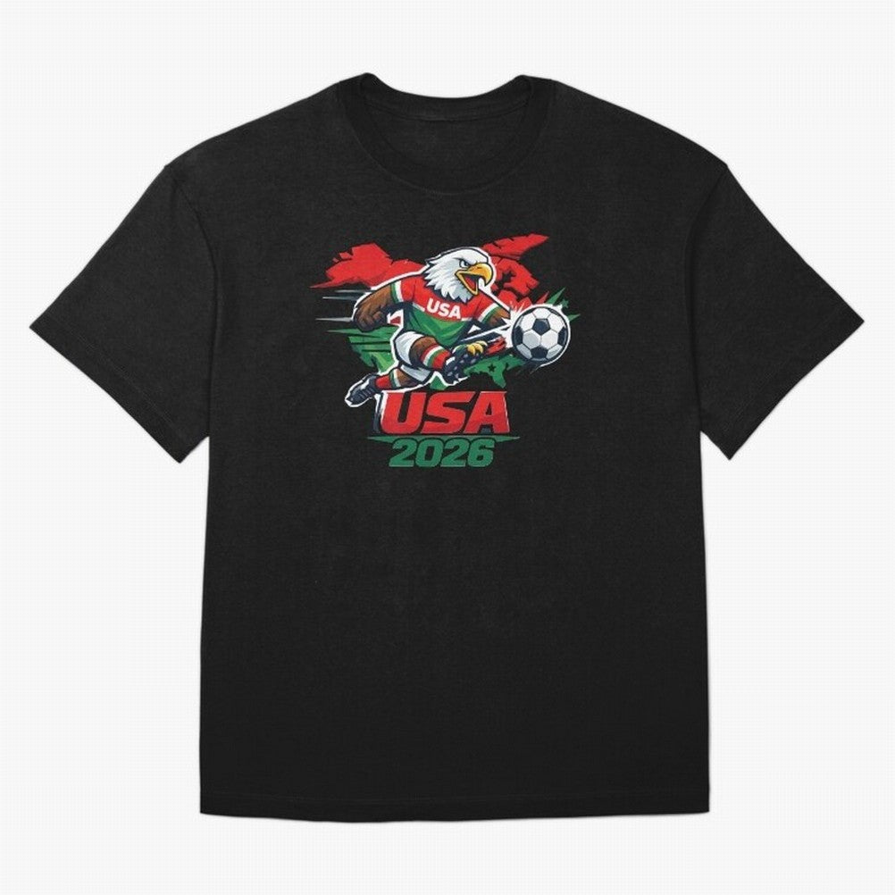 USA Canada Mexico Soccer Cup Oversized T-Shirt Honor the Football Icons of FIFA World Cup 2026 for Fans of CR7 and Messi and England and Germany, Bringing Fan Favorite Moments, National Team Passion, Big Match Drama and Soccer History; Great for
