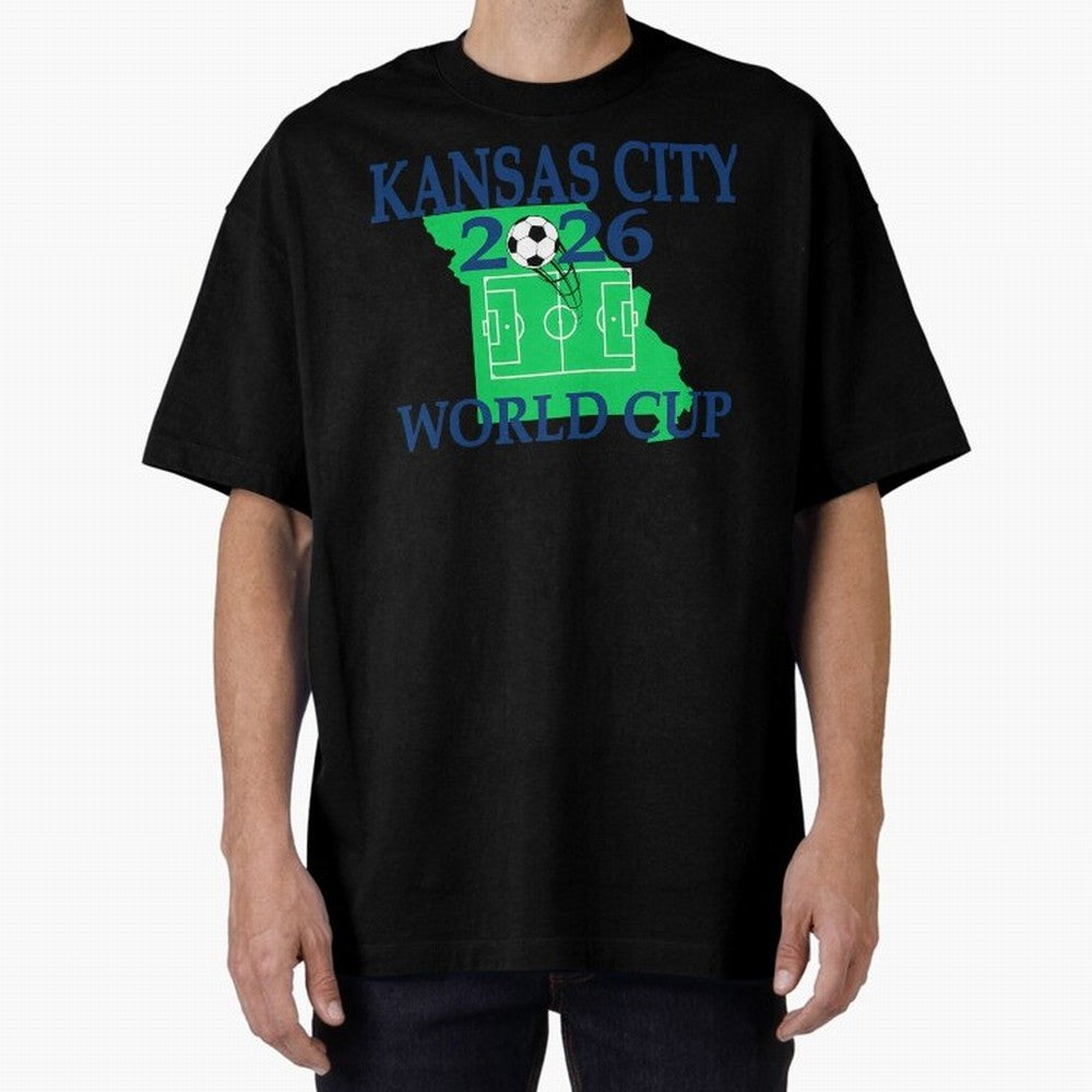Kansas City 2026 world cup Oversized T-Shirt Fuel Your Fan Pride for FIFA World Cup 2026 Group Stage Filled with Cristiano Ronaldo, Haaland and CR7, Brazil, Portugal and Argentina Energy, Tournament Hype, Historic Matchups, Family Viewing Parties