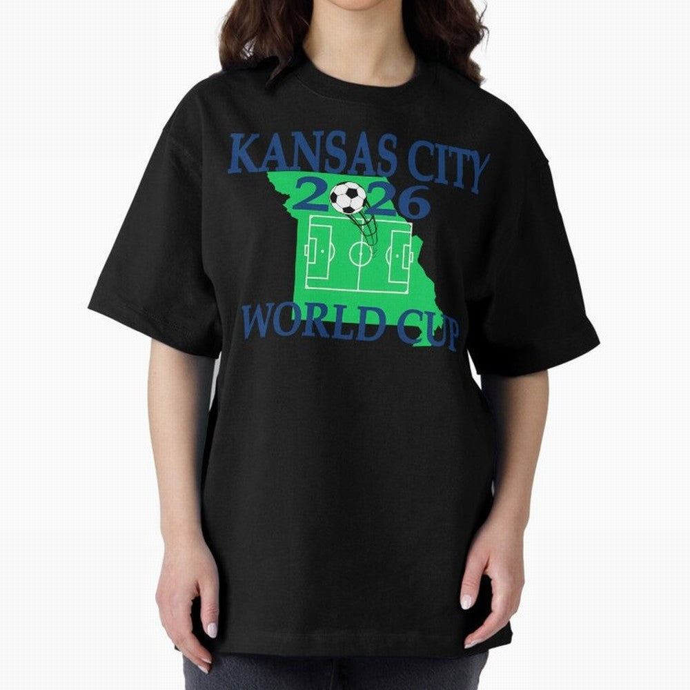 Kansas City 2026 world cup Oversized T-Shirt Fuel Your Fan Pride for FIFA World Cup 2026 Group Stage Filled with Cristiano Ronaldo, Haaland and CR7, Brazil, Portugal and Argentina Energy, Tournament Hype, Historic Matchups, Family Viewing Parties