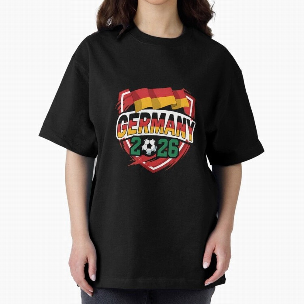 Germany World Cup 2026 Germany Football Oversized T-Shirt Enjoy Global Football Passion for FIFA World Cup 2026 USA Canada Mexico, Driven by Haaland, France and Portugal, Football Passion, Legendary Performances, Festival Vibes and Supporter
