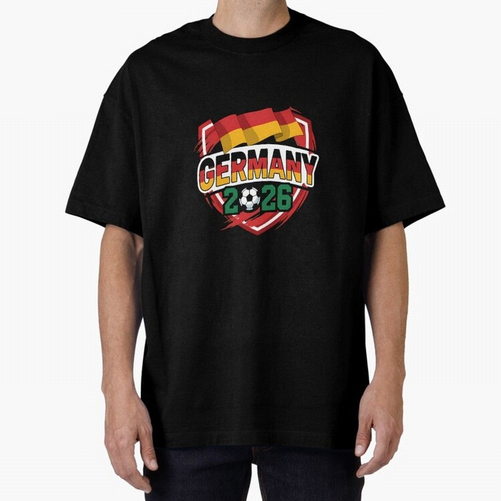 Germany World Cup 2026 Germany Football Oversized T-Shirt Enjoy Global Football Passion for FIFA World Cup 2026 USA Canada Mexico, Driven by Haaland, France and Portugal, Football Passion, Legendary Performances, Festival Vibes and Supporter