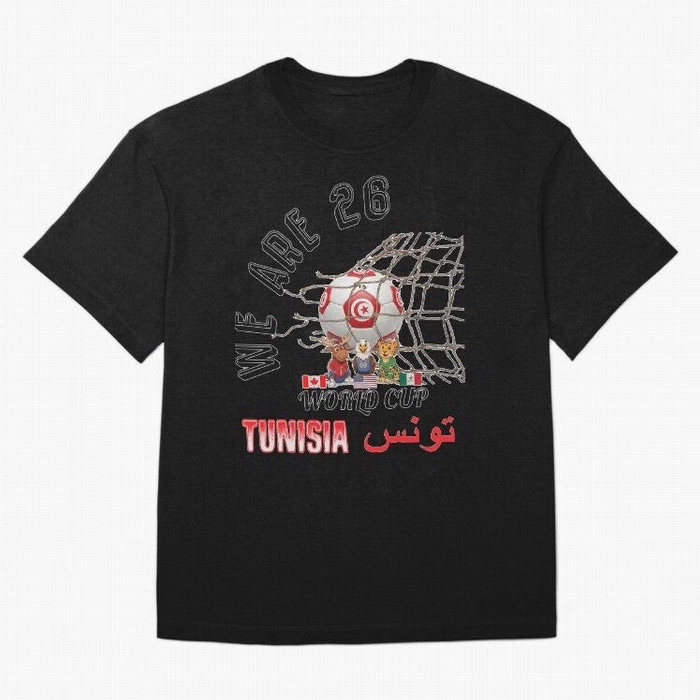 World cup 26 - Tunisia Oversized T-Shirt Celebrate Every Goal in FIFA World Cup 2026 Spirit, Featuring Spain, Messi and Cristiano Ronaldo, Global Supporter Spirit, Legendary Goals, National Colors and Tournament Celebration; Perfect for Supporters