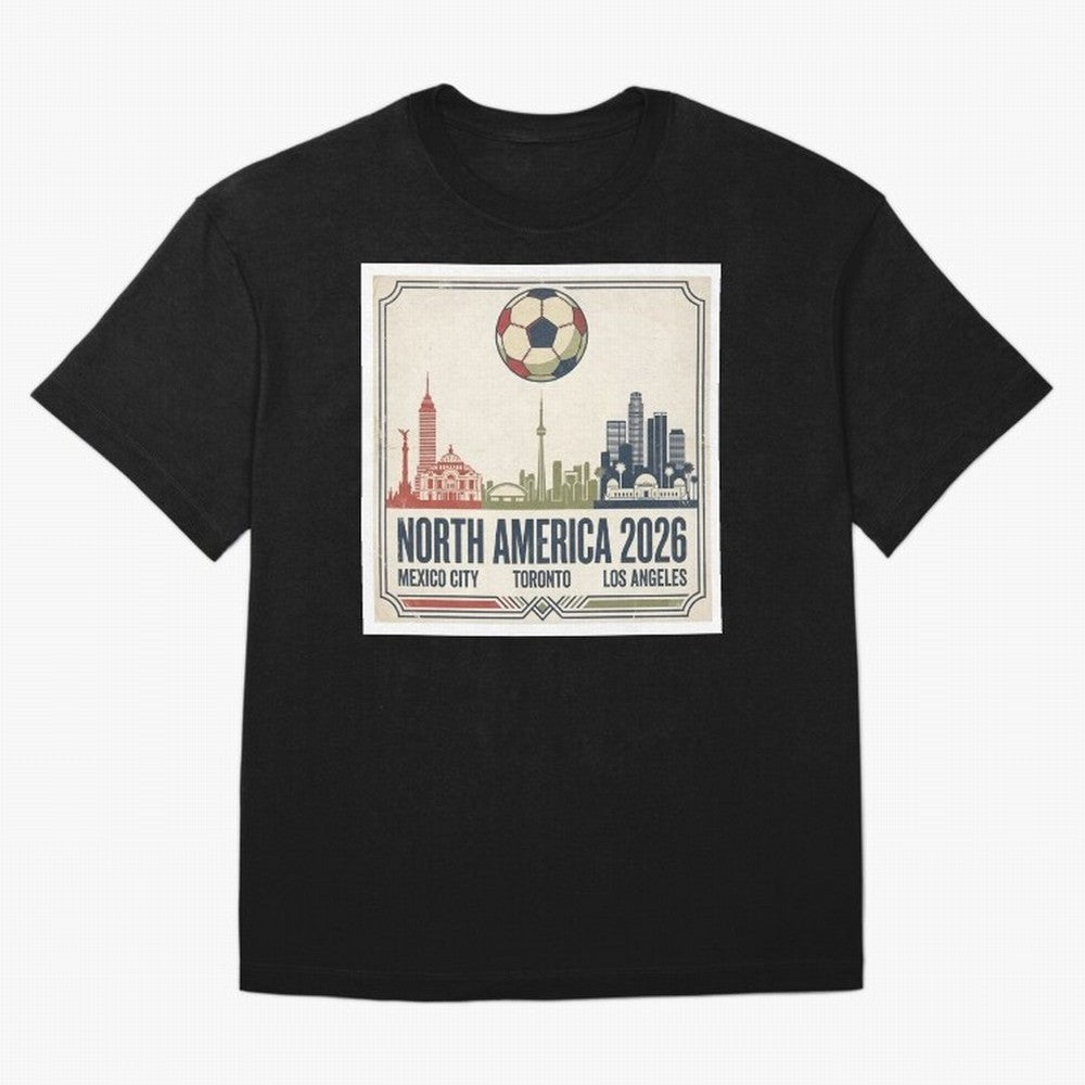 Retro North America 2026 Soccer Vintage Graphic Oversized T-Shirt Show Your Love for FIFA World Cup 2026 Spirit, Connected to Netherlands, Cristiano Ronaldo, Soccer Culture, Superstar Moments, National Team Dreams and Competitive Fire; Made for Die