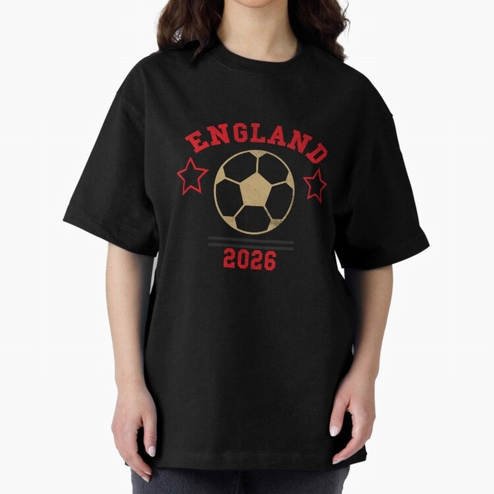 England ¡ª Vintage Soccer Tee Oversized T-Shirt Make Game Day About FIFA World Cup 2026 Group Stage for Fans of Mbappe and Neymar and France, Bringing Classic Soccer Heritage, Championship Pressure, Fan Loyalty and International Pride; Perfect for