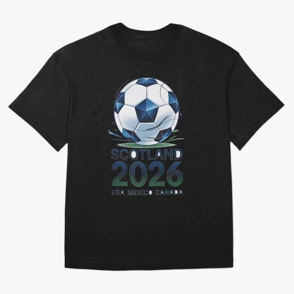 Scotland Soccer Football Design 2026 Oversized T-Shirt Support Match Day Hype around FIFA World Cup 2026 USA Canada Mexico, CR7 and Messi, England and Germany, Stadium Memories, Football Loyalty, International Chants and Championship Tradition;