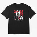 United 2026 World Cup - Canada, Mexico, USA Flags T-Shirt_83138002 Oversized T-Shirt Show Fan Pride Across the FIFA World Cup 2026 Group Stage Journey through CR7 Highlights, France and Portugal Pride, Retro Football Energy, Iconic Rivalries,