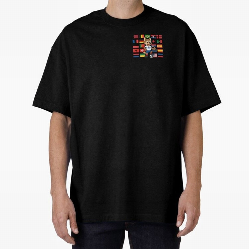 Copa Mundial de F¨²tbol Oversized T-Shirt Show Championship Spirit for Global Football Passion for FIFA World Cup 2026 USA Canada Mexico, Driven by Neymar, England and Germany, Global Supporter Spirit, Legendary Goals, National Colors and