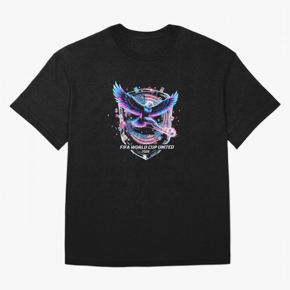 FIFA World Cup 2026 United Eagle Soccer Art T-Shirt_86867742 Oversized T-Shirt Feel FIFA World Cup 2026 USA Canada Mexico Spirit, with Brazil, Neymar, Worldwide Fan Energy, Dramatic Goals, Stadium Lights and Championship Celebrations; Made for
