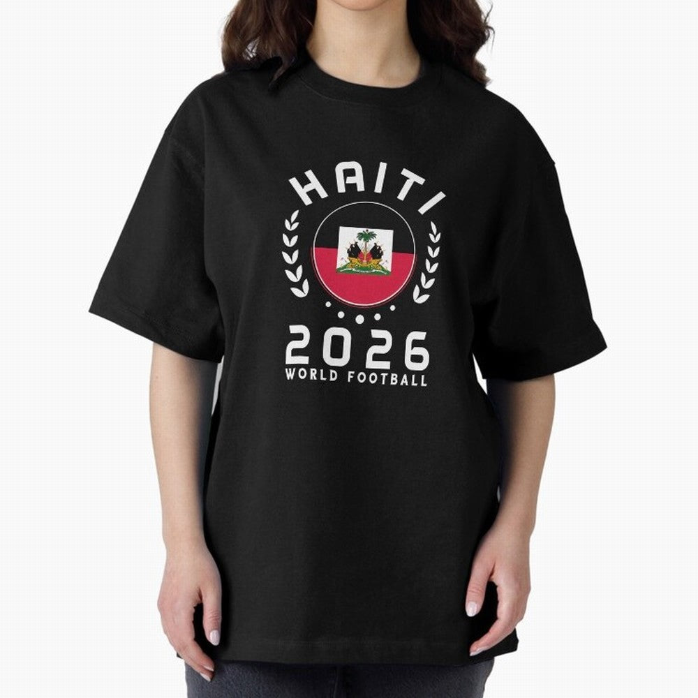 World Cup 2026 Haiti Football Fan Haitian Supporter T-Shirt_84687246 Oversized T-Shirt Relive Global Football Passion for FIFA World Cup 2026 Group Stage, Made for Neymar, Haaland and Cristiano Ronaldo, England and Germany, Game Day Rituals,