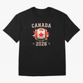 Front Print Canada Soccer World Cup 2026 - Canadian Fan Gift T-Shirt_84561562 Oversized T-Shirt Celebrate Supporters United by Match Day Hype around FIFA World Cup 2026, Messi, Neymar and Mbappe, Spain and Netherlands, Retro Football Energy, Iconic