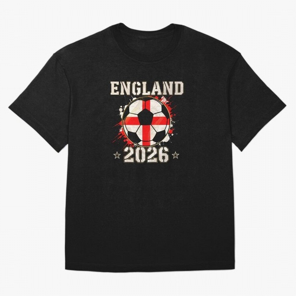 Front Print England Soccer World Cup 2026 - English Fan Gift T-Shirt_84562392 Oversized T-Shirt Bring Supporter Culture to Global Football Passion for FIFA World Cup 2026 USA Canada Mexico, with Messi, CR7 and Mbappe, Brazil, Portugal and