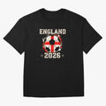 Front Print England Soccer World Cup 2026 - English Fan Gift T-Shirt_84562392 Oversized T-Shirt Bring Supporter Culture to Global Football Passion for FIFA World Cup 2026 USA Canada Mexico, with Messi, CR7 and Mbappe, Brazil, Portugal and