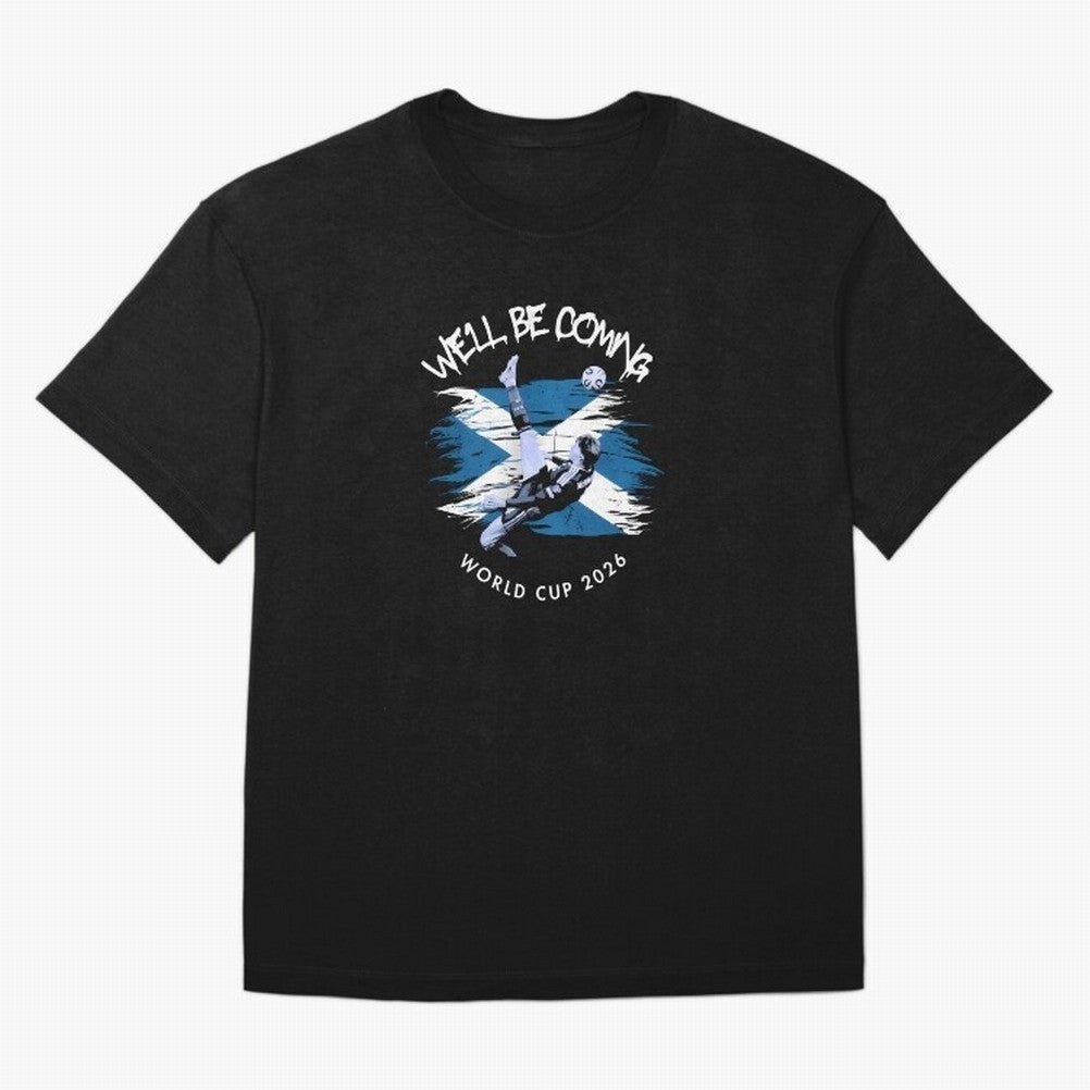 We'll be coming 2026 - Tartan Army Returns T-Shirt_83870751 Oversized T-Shirt Mark FIFA World Cup 2026 Spirit, Inspired by Argentina, France and Brazil, Messi and Cristiano Ronaldo, Football Passion, Legendary Performances, Festival Vibes and
