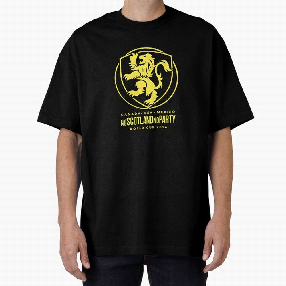 Scotland World Cup 2026 No Scotland No Party T-Shirt_83987455 Oversized T-Shirt Wear the Spirit of FIFA World Cup 2026 for Fans of Cristiano Ronaldo and Brazil, Portugal and Argentina, Bringing Vintage Soccer Flavor, Modern Football Stars, National