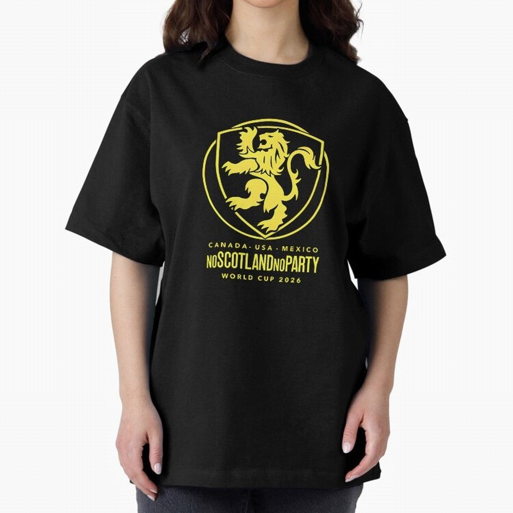 Scotland World Cup 2026 No Scotland No Party T-Shirt_83987455 Oversized T-Shirt Wear the Spirit of FIFA World Cup 2026 for Fans of Cristiano Ronaldo and Brazil, Portugal and Argentina, Bringing Vintage Soccer Flavor, Modern Football Stars, National