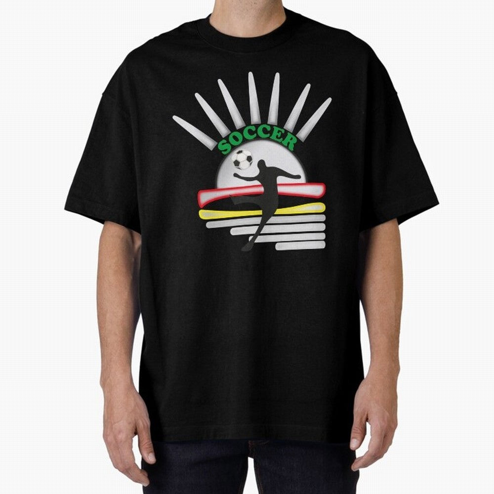 Football player football sun Oversized T-Shirt Show Support during FIFA World Cup 2026 Group Stage for Fans of Cristiano Ronaldo, Haaland and CR7 and Germany, Bringing Match Day Excitement, Supporter Culture, Golden Goals and Global Football