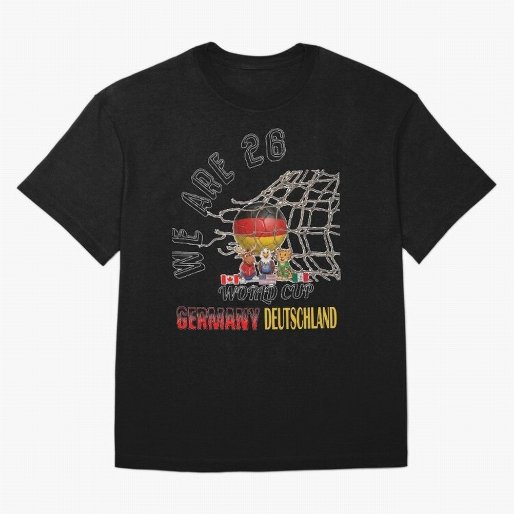 World cup 26 - Germany Oversized T-Shirt Spotlight FIFA World Cup 2026 USA Canada Mexico for Fans of Messi, CR7 and Mbappe and Netherlands, Bringing Football History, Final Match Energy, Crowd Noise and Once in a Lifetime Moments; Made for