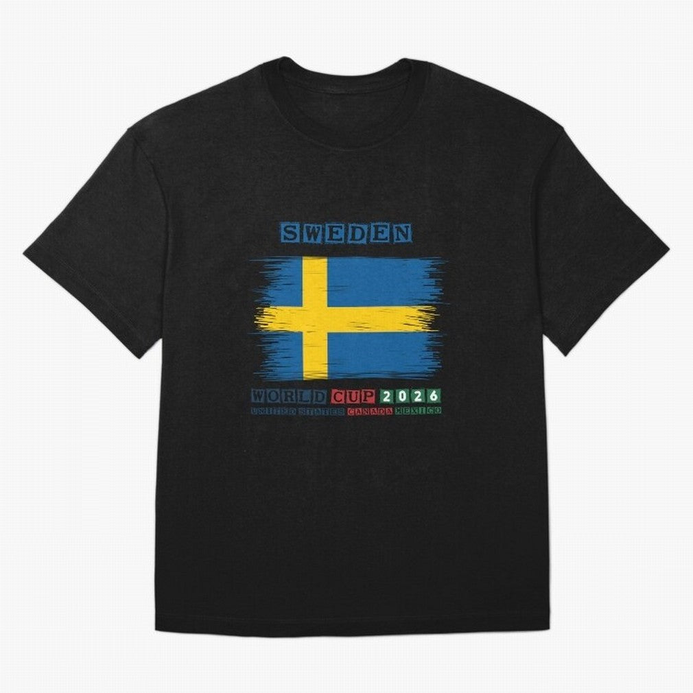 SWEDEN WORLD CUP 2026 Oversized T-Shirt Celebrate the FIFA World Cup 2026 Group Stage Journey through CR7 and Messi Highlights, France and Portugal Pride, Goal Celebration Energy, Supporter Heritage, Football Icons and Worldwide Tournament Joy;