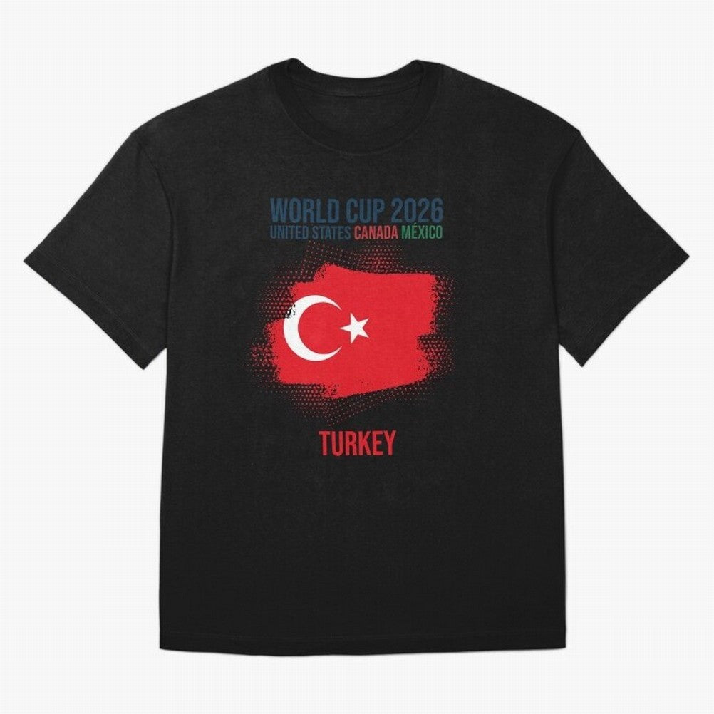TURKEY WORLD CUP 2026 Oversized T-Shirt Fuel the Hype around FIFA World Cup 2026 for Fans of Messi, CR7 and Mbappe and Germany, Bringing Global Supporter Spirit, Legendary Goals, National Colors and Tournament Celebration; Great for Watch Parties,