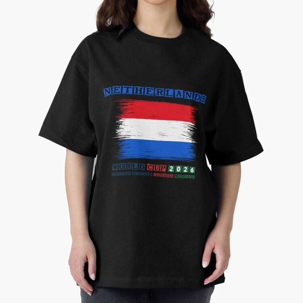 NETHERLANDS WORLD CUP 2026 Oversized T-Shirt Bring a Champion Mindset to the FIFA World Cup 2026 Group Stage Journey through CR7 Highlights, Portugal Pride, Football History, Final Match Energy, Crowd Noise and Once in a Lifetime Moments; Ideal for