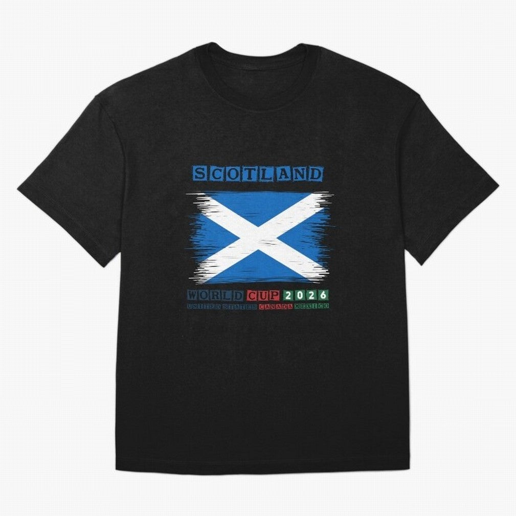 SCOTLAND WORLD CUP 2026 Oversized T-Shirt Bring Legendary Rivalry Energy to FIFA World Cup 2026 Group Stage for Fans of Messi and Argentina, France and Brazil, Bringing Vintage Soccer Flavor, Modern Football Stars, National Flags and Final Night
