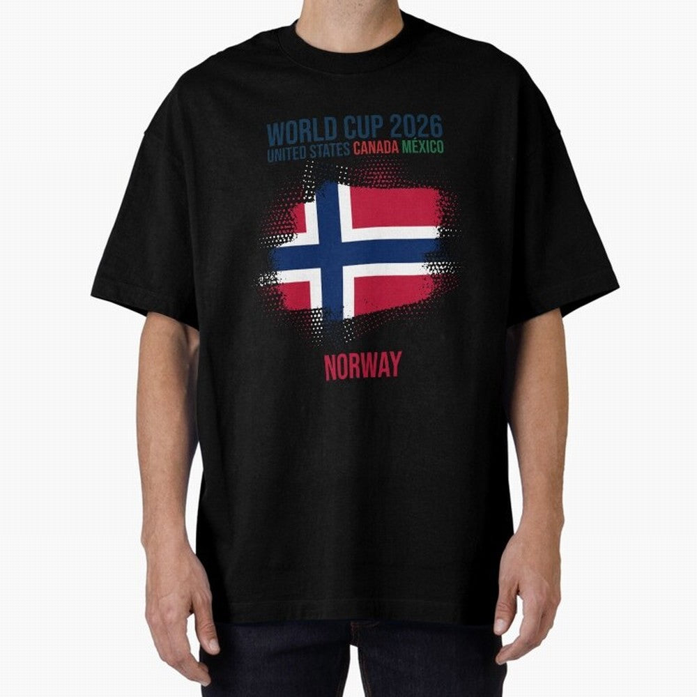 NORWAY WORLD CUP 2026 Oversized T-Shirt Get Ready for the FIFA World Cup 2026 USA Canada Mexico Journey through Neymar Highlights, Argentina Pride, Supporter Pride, Iconic Celebrations, Legendary Names and Global Match Day Energy; Created for Match
