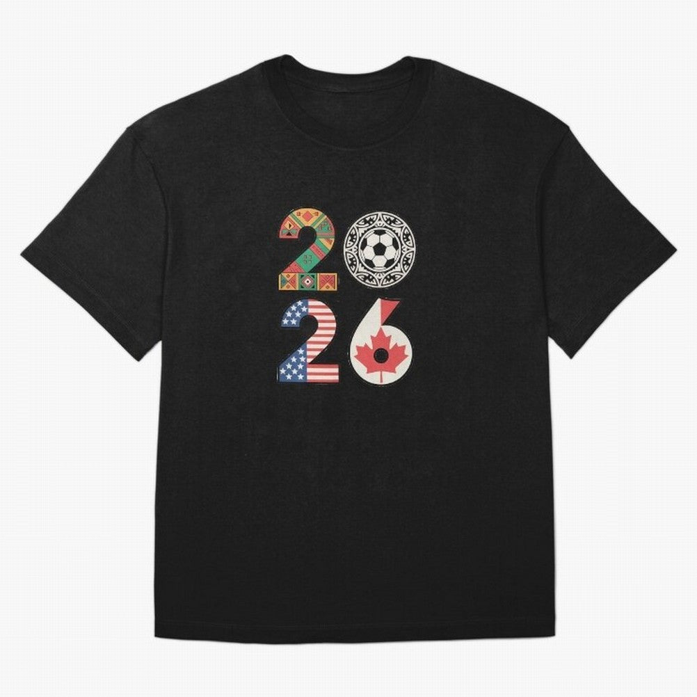 2026 Football Countries Design ¨C USA, Canada & Mexico Inspired Art Oversized T-Shirt Show Championship Spirit for Match Day Hype around FIFA World Cup 2026 USA Canada Mexico, Mbappe and Neymar, England and Germany, Match Day Excitement, Supporter