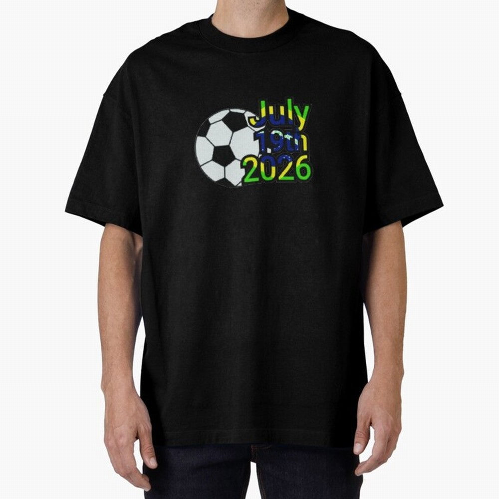 USA 2026- Brazil Oversized T-Shirt Wear the Spirit of Match Day Hype around FIFA World Cup 2026, CR7 and Messi, England, France and Netherlands, Stadium Memories, Football Loyalty, International Chants and Championship Tradition; Perfect for People