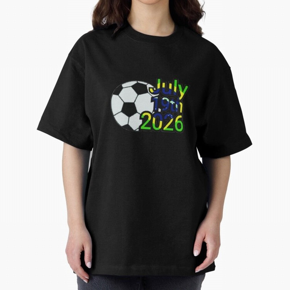 USA 2026- Brazil Oversized T-Shirt Wear the Spirit of Match Day Hype around FIFA World Cup 2026, CR7 and Messi, England, France and Netherlands, Stadium Memories, Football Loyalty, International Chants and Championship Tradition; Perfect for People