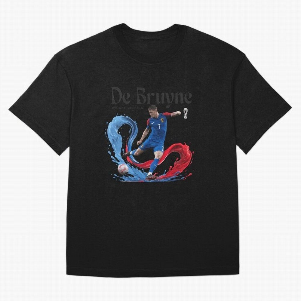 De Bruyne - We are Belgium Oversized T-Shirt Make Memories around FIFA World Cup 2026 for Fans of Haaland and France and Portugal, Bringing Tournament Hype, Historic Matchups, Family Viewing Parties and Global Sports Pride; Made for Die Hard