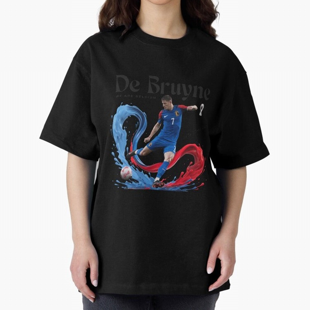 De Bruyne - We are Belgium Oversized T-Shirt Make Memories around FIFA World Cup 2026 for Fans of Haaland and France and Portugal, Bringing Tournament Hype, Historic Matchups, Family Viewing Parties and Global Sports Pride; Made for Die Hard