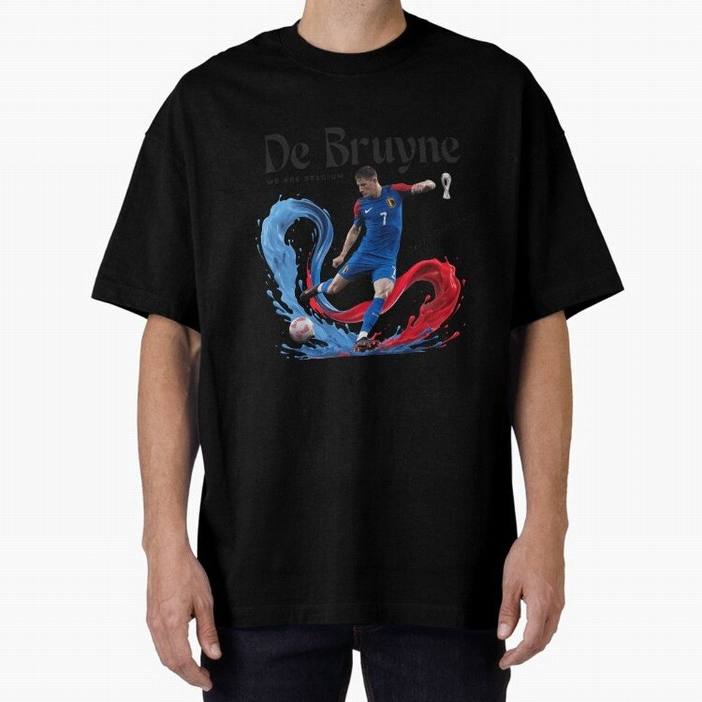 De Bruyne - We are Belgium Oversized T-Shirt Make Memories around FIFA World Cup 2026 for Fans of Haaland and France and Portugal, Bringing Tournament Hype, Historic Matchups, Family Viewing Parties and Global Sports Pride; Made for Die Hard