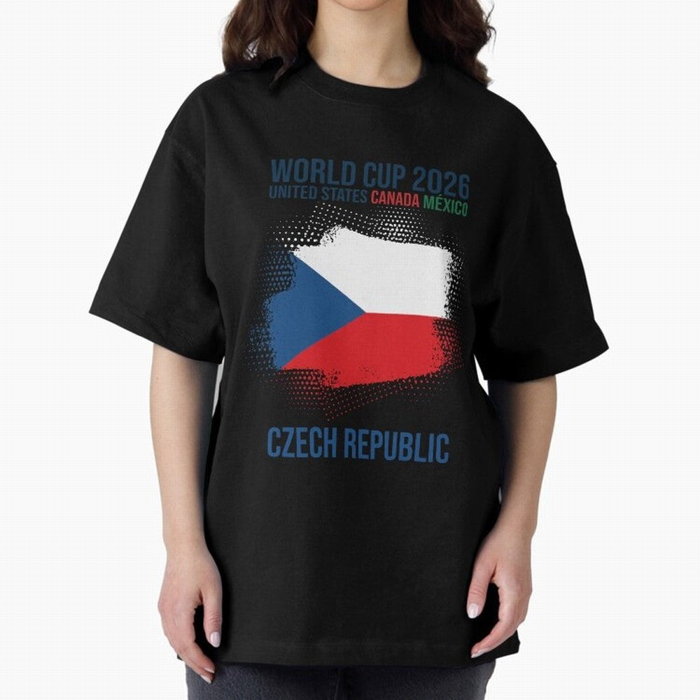 Czech Republic WORLD CUP 2026 Oversized T-Shirt Honor the Beautiful Game during the FIFA World Cup 2026 Group Stage Journey through CR7 Highlights, Portugal, Spain and Germany Pride, Soccer Culture, Superstar Moments, National Team Dreams and