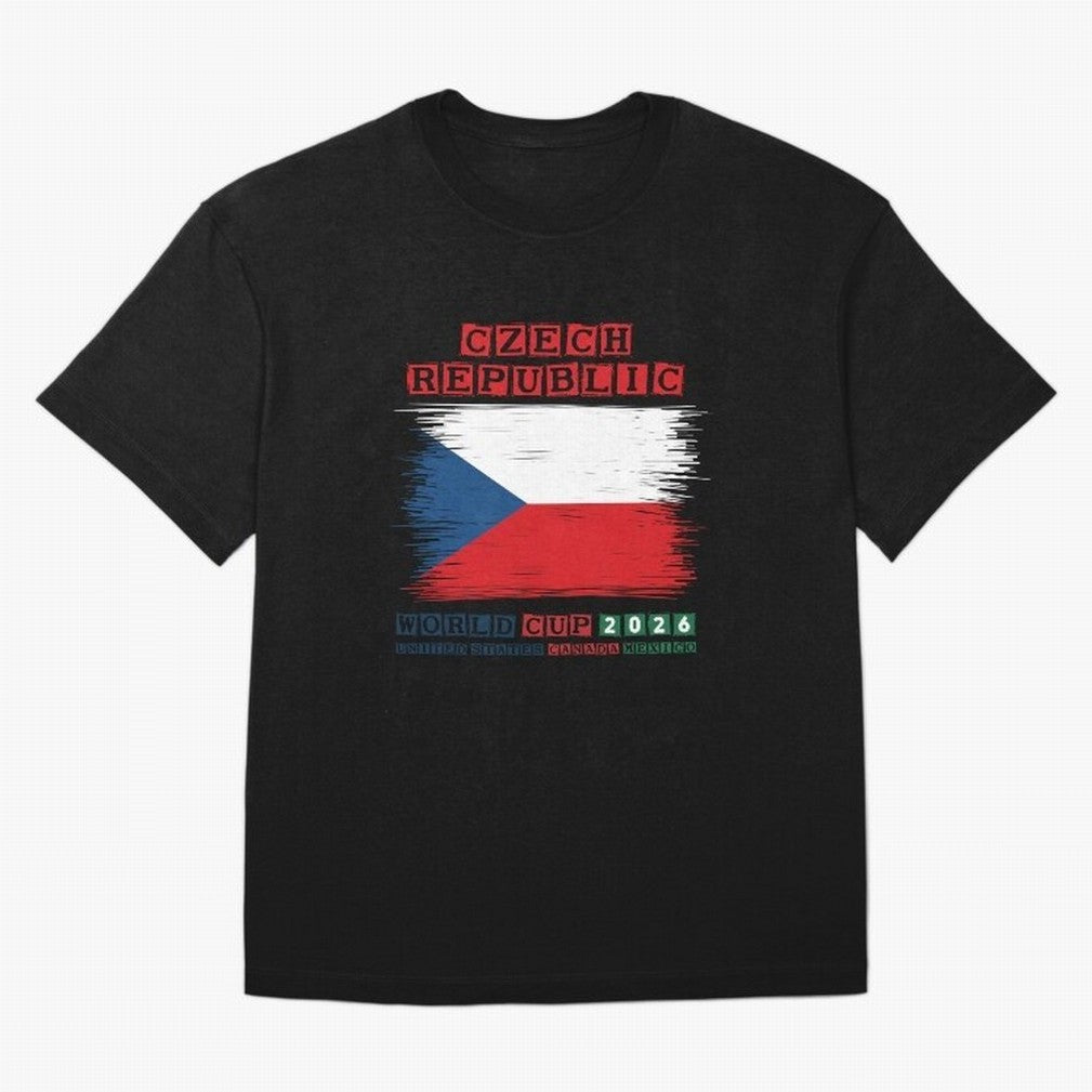 Czech Republic WORLD CUP 2026 Oversized T-Shirt Cheer through Every Moment of FIFA World Cup 2026 USA Canada Mexico Highlighting Neymar, Haaland and Cristiano Ronaldo, Netherlands Energy, Match Day Excitement, Supporter Culture, Golden Goals and