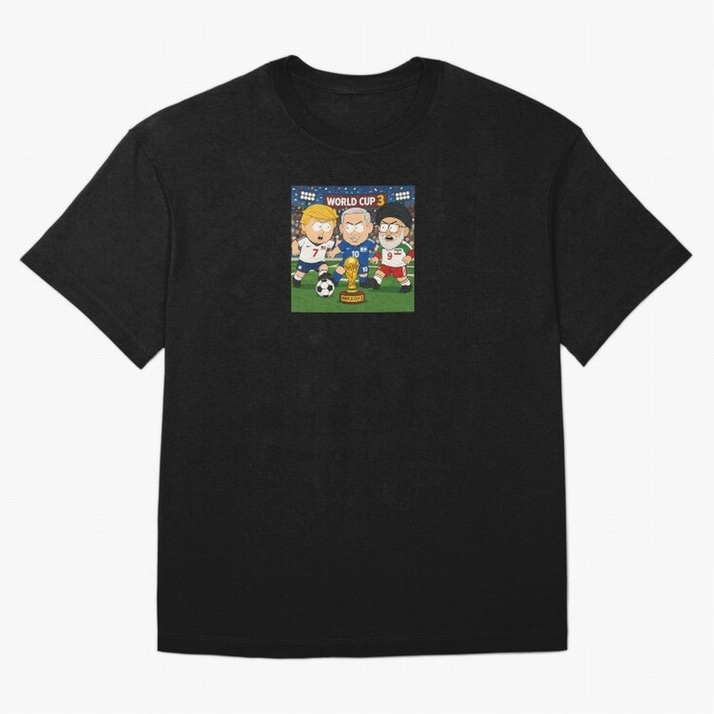WORLD CUP 3 Oversized T-Shirt Represent the Passion of FIFA World Cup 2026 Group Stage for Fans of Messi and Cristiano Ronaldo and Argentina and Brazil, Bringing Worldwide Fan Energy, Dramatic Goals, Stadium Lights and Championship Celebrations;